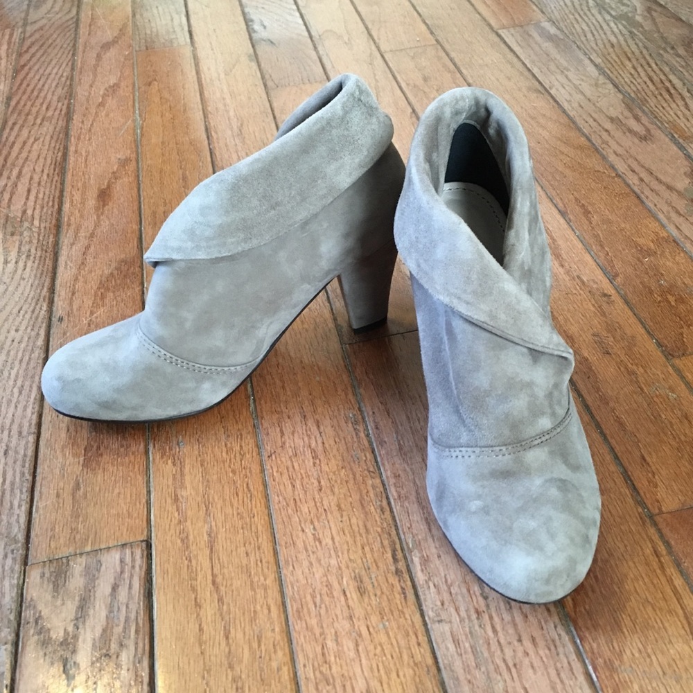 NWOB Suede Heeled Booties by All Black, 36